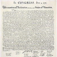 The Declaration of Independence was adopted