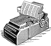 La primera sumadora de teclas