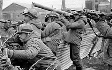 Comienzo de la guerra de las Malvinas
