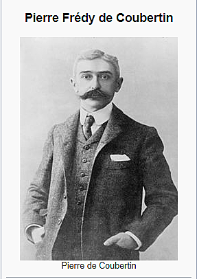 Pierre de Coubertin funda los  Juegos Olímpicos Modernos (Atenas).