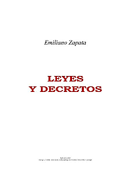 Leyes dictadas por Emiliano Zapata y Álvaro Obregón