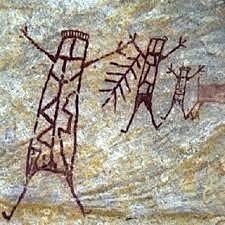 Pinturas rupestres - Contorno de una forma real