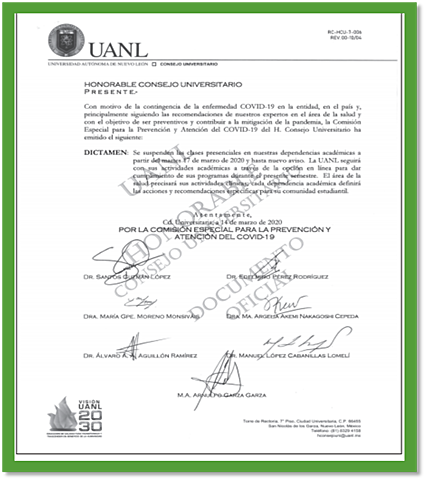 UANL Suspende clases presenciales