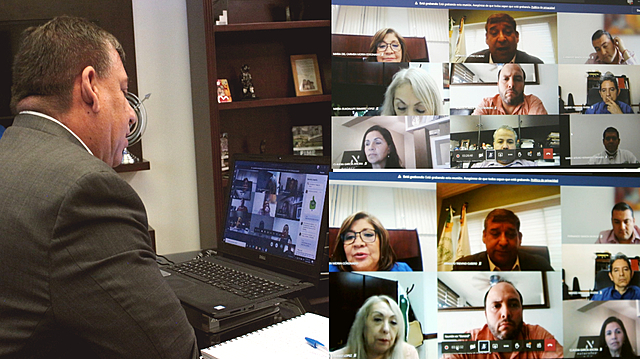 Realiza Director de FIME balance de trabajo con equipo directivo a distancia