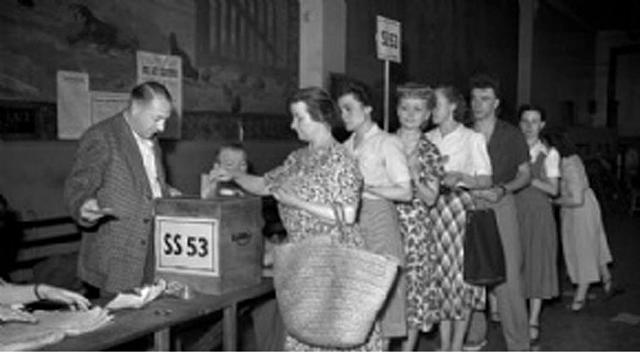 Primer elección donde votan las mujeres