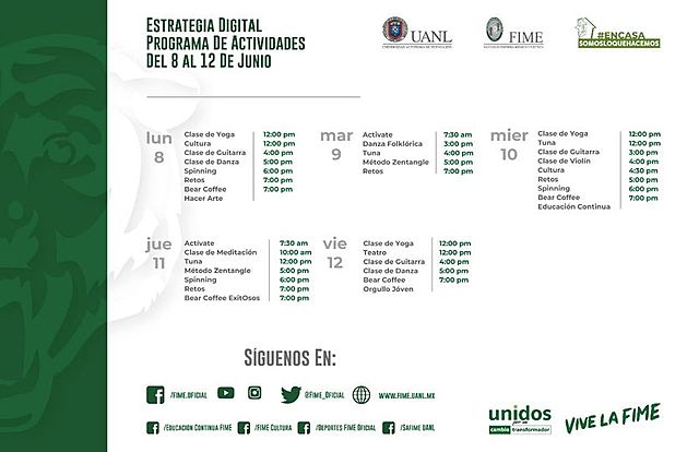 Programa actividades arte, cultura y deportes