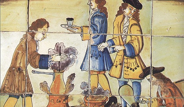 La elaboración artesanal del chocolate se sustituyó  en Barcelona por la mecánica.