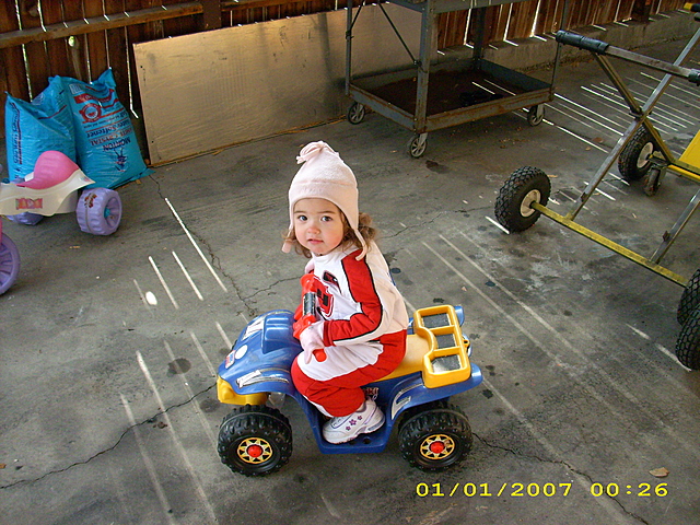 battery operated four wheeler. Two years old