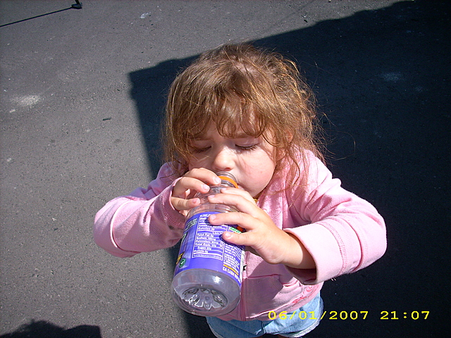 At the race track. Three years old.