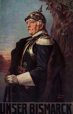 Otto von Bismarck (1815 - 1898) cancelliere di Prussia ("eiserner Kanzler", cancelliere di ferro)