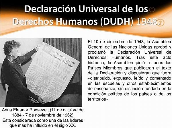 Las Naciones Unidad Adoptan la Declaración Universal de los Derechos Humanos