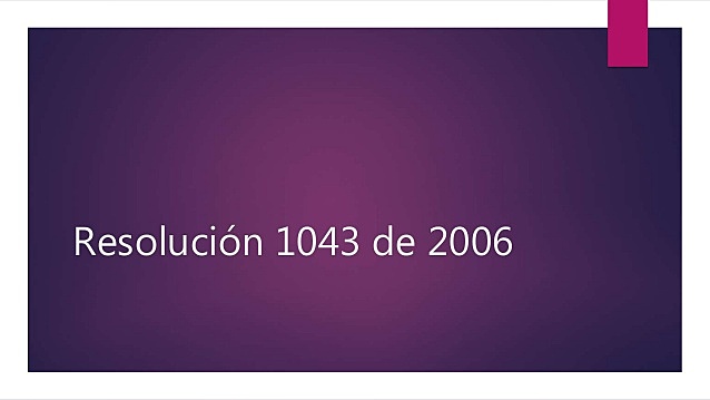 Resolución 1043 del 2006