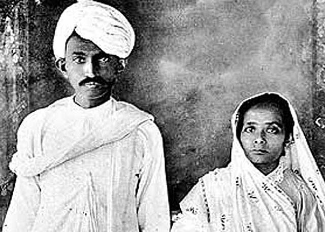 ¡Gandhi's marriage to Kasturba Gandhi!