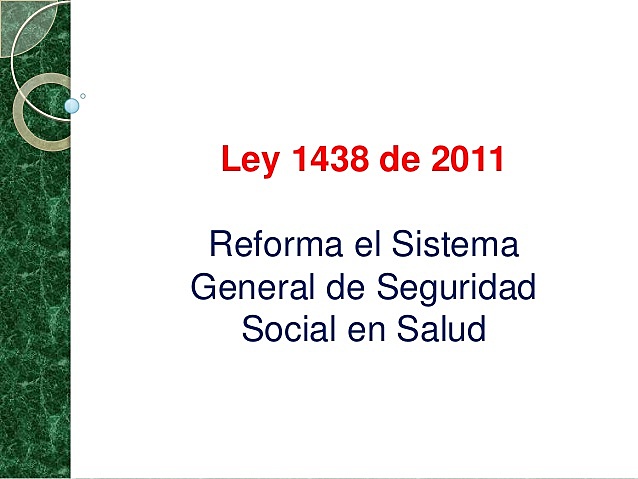 Ley 1438 de 2011