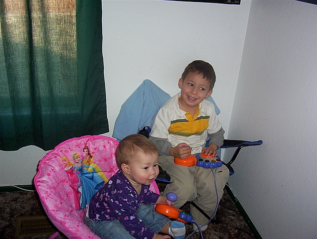 First time playing a video game with my brother.