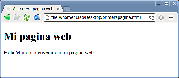 Primera pagina Web