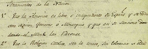 Sentimientos de la Nación