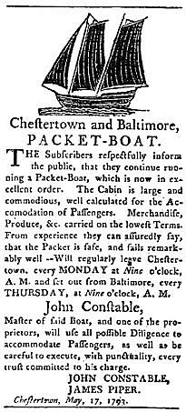 Se crea un sistema de barcos de vela que salían cada mes de Londres a Barbados.