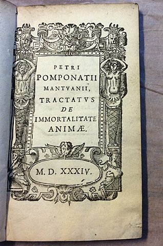 Sobre la inmortalidad del alma, Pietro Pomponazzi
