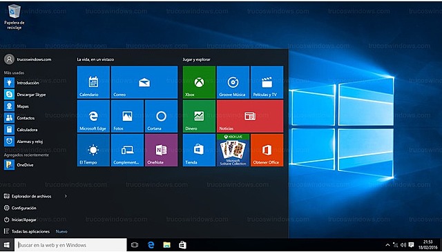 año 2015 Lanzamiento de Windows 10