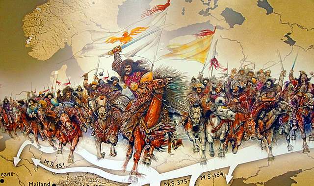 Hunnerna invaderar Romarriket