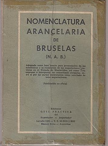 NOMENCLATURA ARANCELARIA DE BRUSELAS