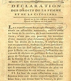 Declaración de los Derechos de la Mujer y de la Ciudadana