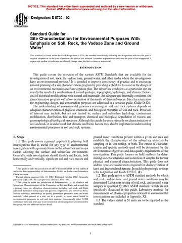 Desarrollo de la ASTM estándar D5852-95