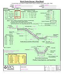 Diseño de hoja de cálculo de tolva de roca
