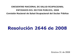 Resolución 2646 de 2008
