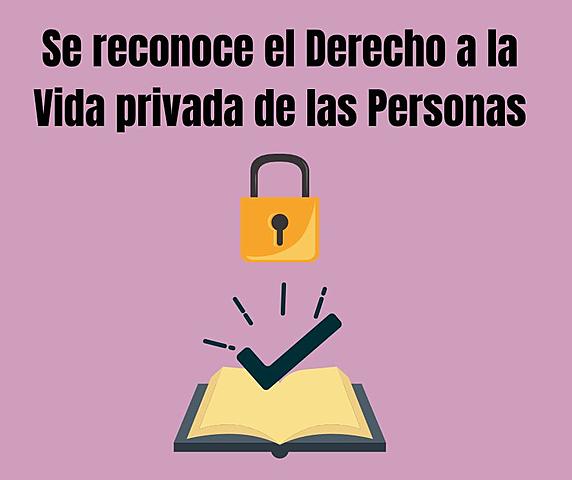 Se reconoce el Derecho a la Vida privada de las Personas