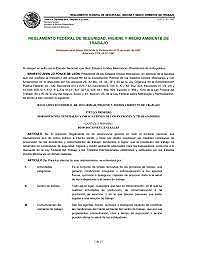 Reglamento Federal de Seguridad, Higiene y Medio Ambiente de Trabajo 1997