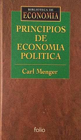 Principios de la economía por Carl Menger