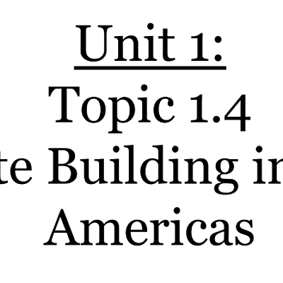 Timeline: State Building in the Americas