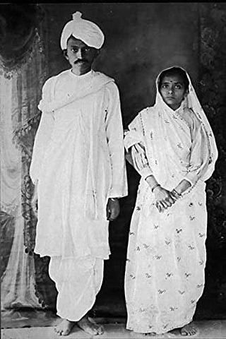Gandhi marries kasturba
