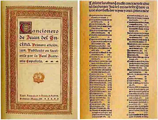 Primera edición del cancionero de Juan Del Encina