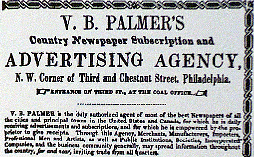 Se crea la primera agencia "Volney Palmer"