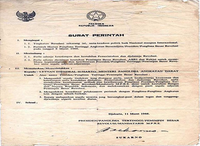 Supersemar( Surat Pemerintah Sebelas Maret)