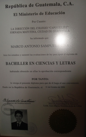 Graduado de bachiller