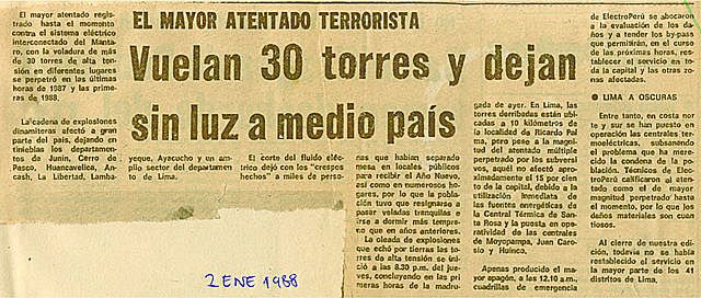 Nueve departamentos se quedan sin fluido eléctrico