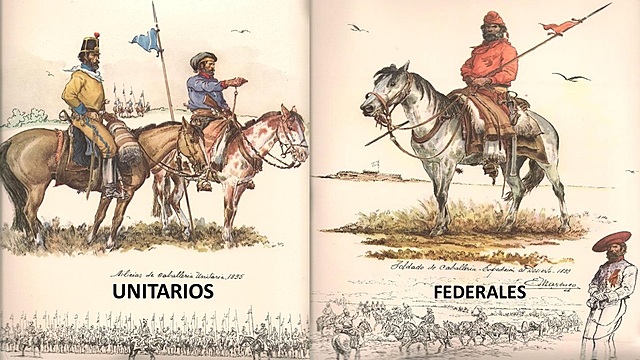 Unitarios y Federales