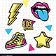 90s pop art icons vector 18703261