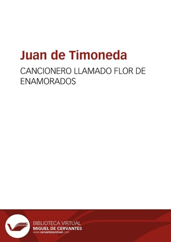 Cancionero llamado Flor de enamorados.