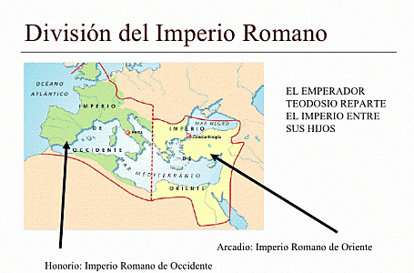 Teodosio divide el Imperio