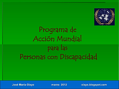 Naciones Unidas publica su Programa de Acción Mundial para Personas con Discapacidad