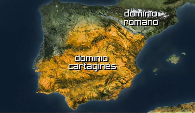 Los Romanos y Cartagineses llegan a la Península Ibérica.