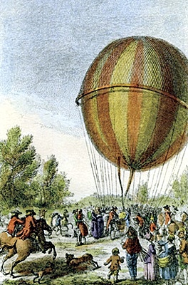 Primer uso militar de globos en el ejército francés