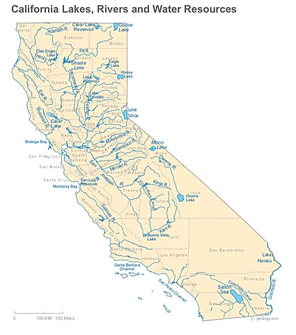 4.1.4: Identify the locations of the Pacific Ocean, rivers, valleys, and mountain passes and explain their effects on the growth of towns.