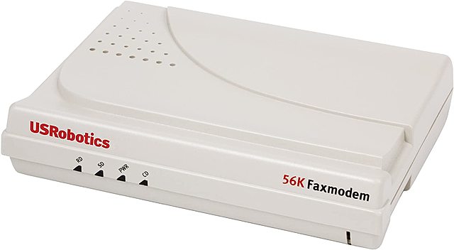 Erstes Internet mit 56k Modem