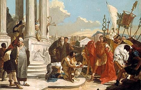 En la guerra contra los partos, Craso cae derrotado y muere en Carras. Pompeyo se queda solo en el consulado.